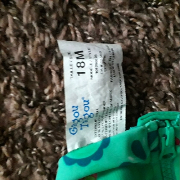 Gagou Tagou Teal Zippered Swimsuit - Picture 3 of 4